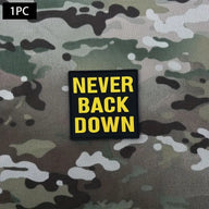 Never back down - Gul - Patch - PVC