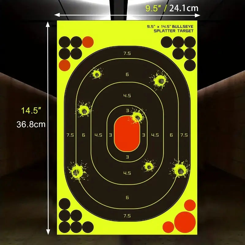 Fluorescent Splatter Target - Bullseye