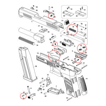 Eemann Tech - CZ P-10 - Springs Set