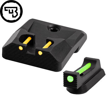 CZ - P-10 - Fast siktes set med fiberoptik - Original CZ - 1 mm Grön - Gul