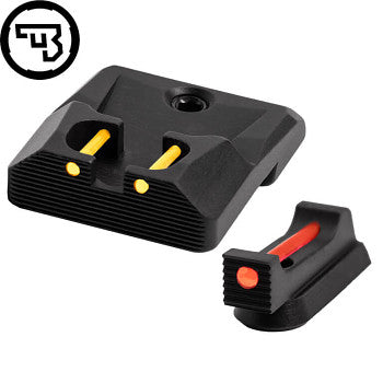 CZ - P-10 - Fast siktes set med fiberoptik - Original CZ - 1 mm Röd - Gul