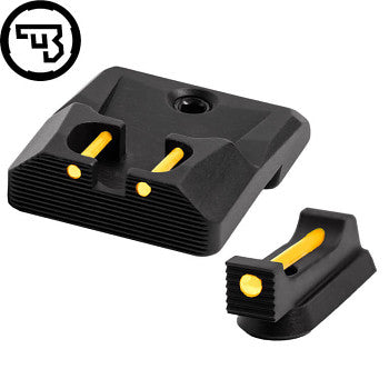 CZ - P-10 - Fast siktes set med fiberoptik - Original CZ - 1 mm Gul - Gul