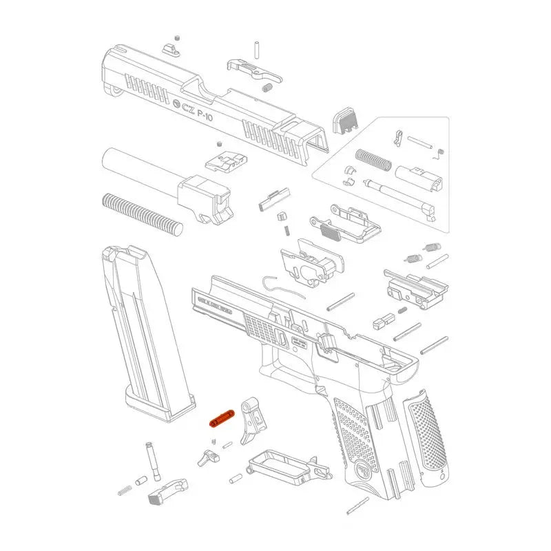 CZ - P-10 - Front Insert Pin - #35