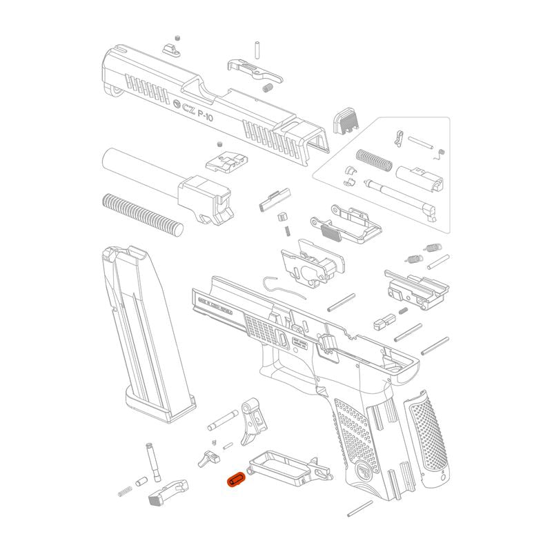 CZ - P-10 - Trigger Bar Pin - #28