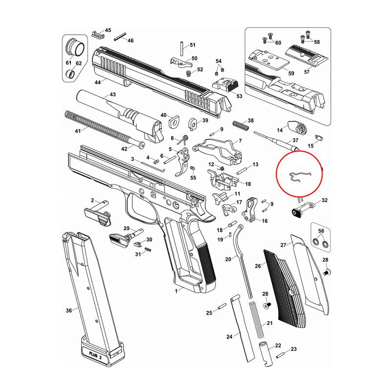 CZ - CZ 75/85/SP-01/Shadow 2 - Trigger Bar Spring