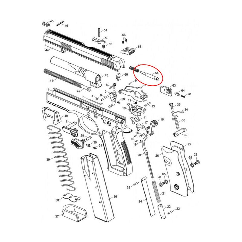 CZ - CZ75/85/SP01/Sh2 - Firing Pin - #37 - Firing Pin - TS #54