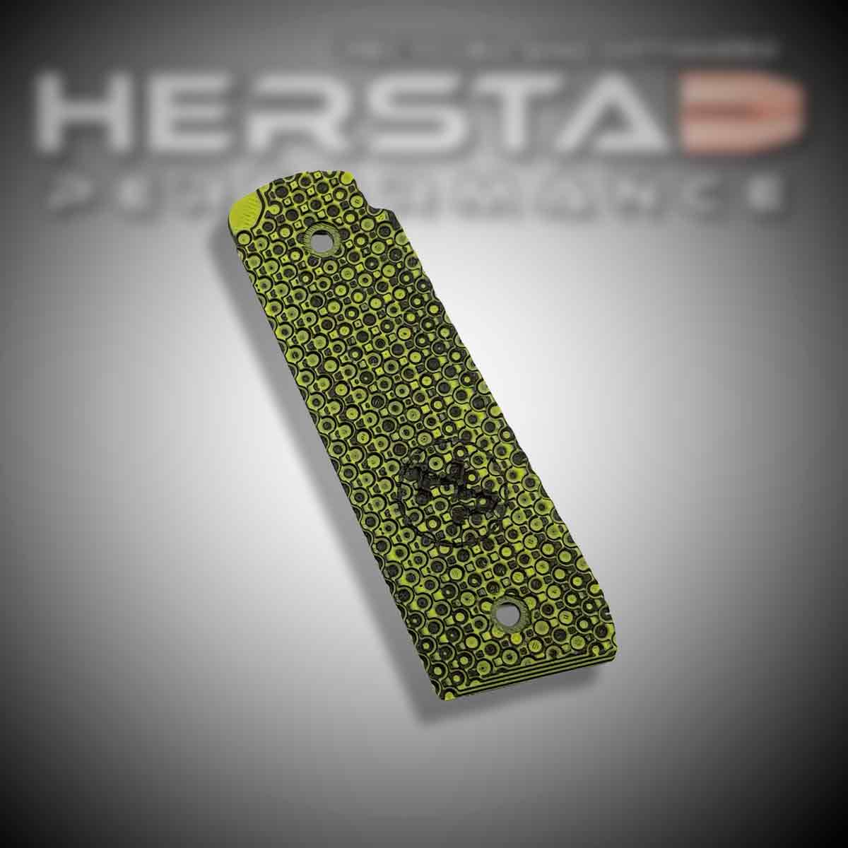 Herstad Performance - Ruger MK IV 22/45 - Thin Flat - Yellow/Black (Black logo)
