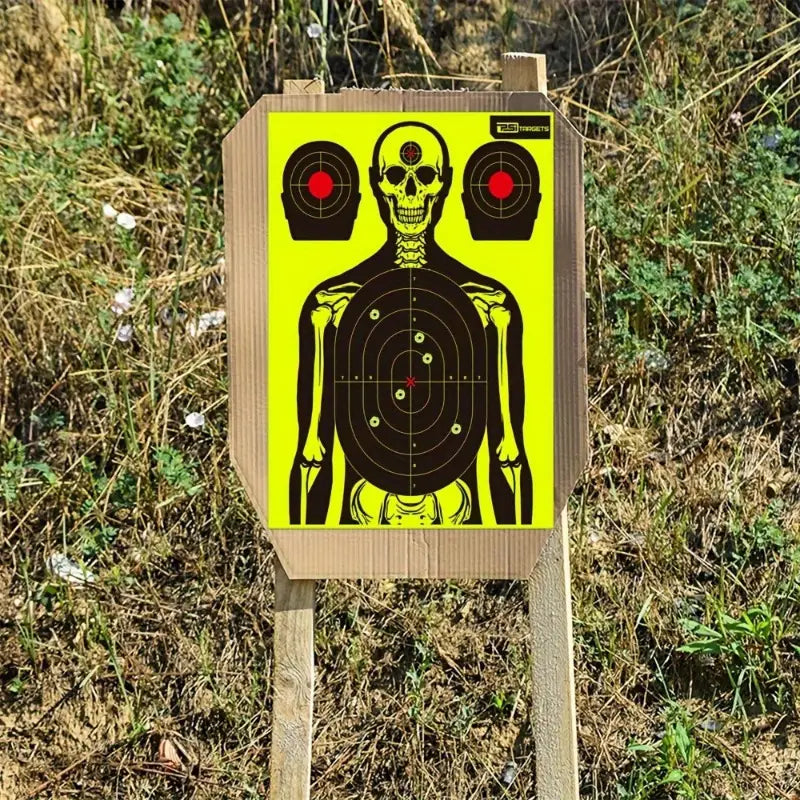 Fluorescent Splatter Target - Skeleton