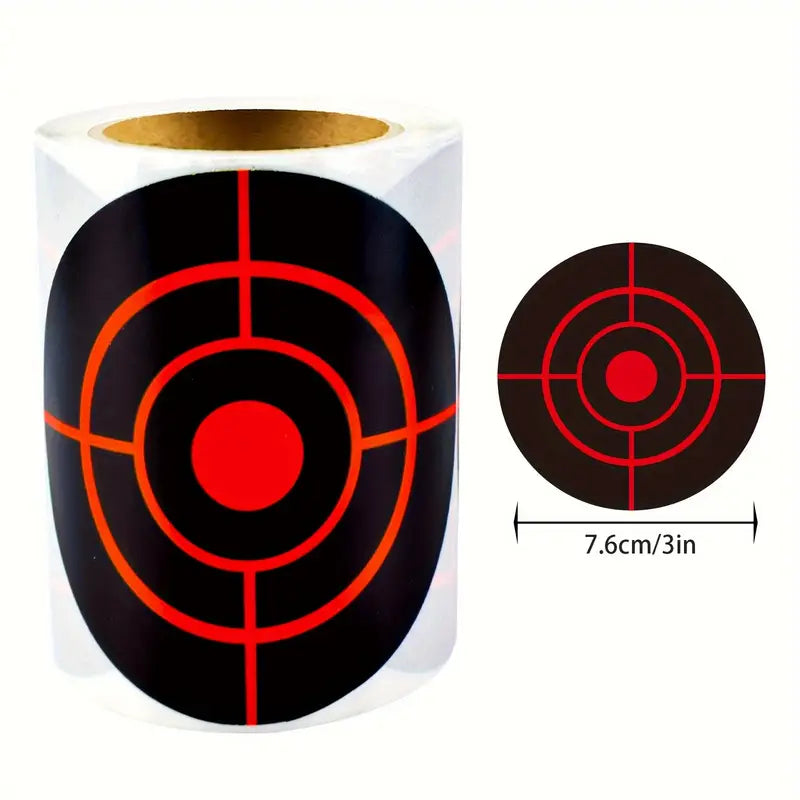 Fluorescent Splatter Target - Lines - Röd/Black - 100 Pack