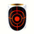 Fluorescent Splatter Target - Lines - Röd/Black - 100 Pack