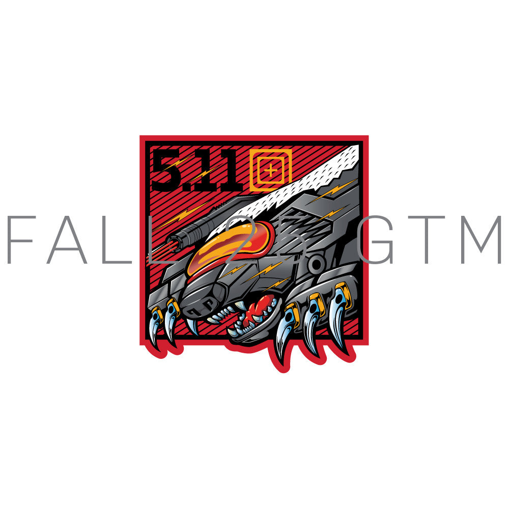 5.11 - Vengeful Badger Patch - Red (460)