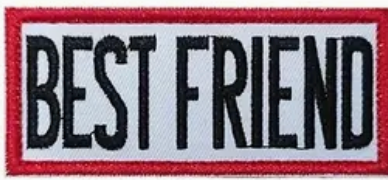 Best Friend - Vit/Röd/svart - Patch