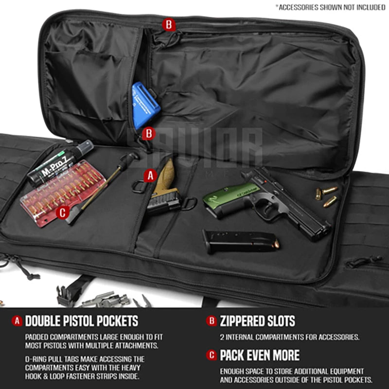 Savior Equipment - American Classic 42" Double Rifle Case - Svart