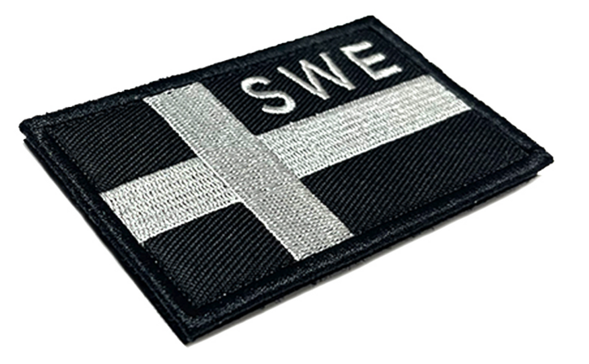Sweden Flag - Patch - Svart/Grå