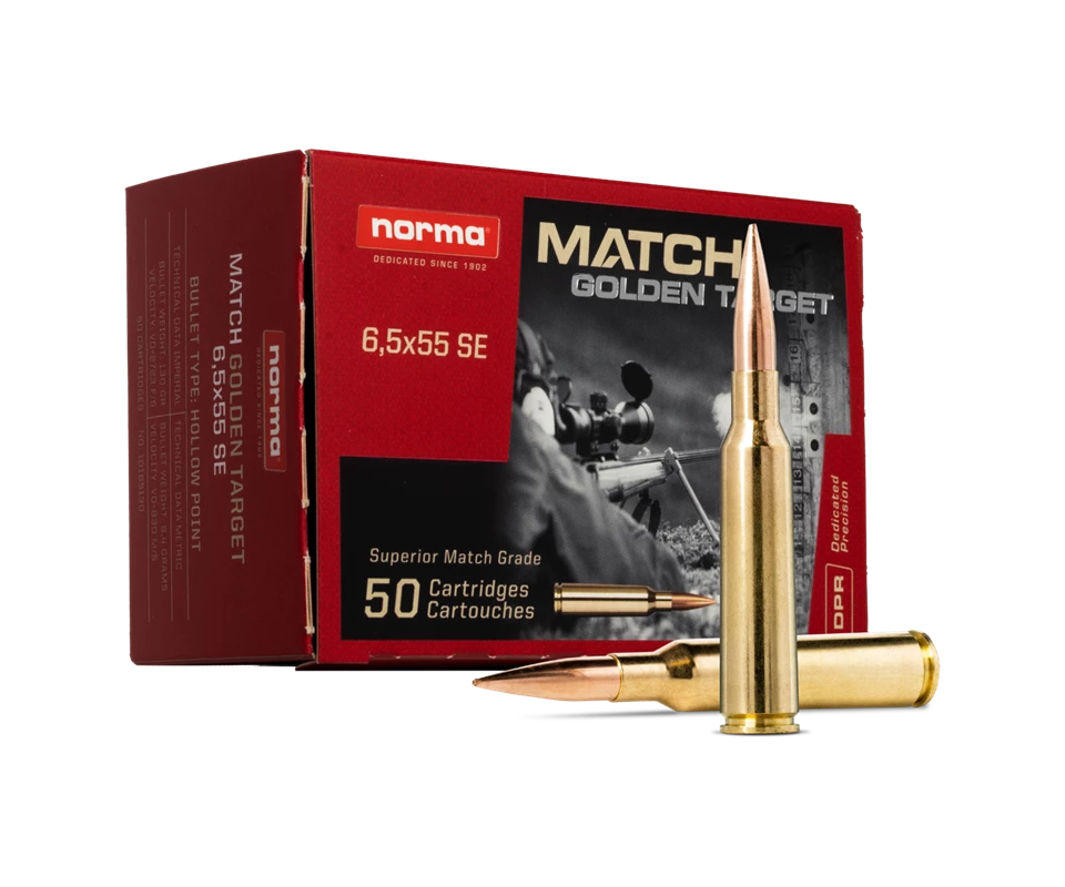 Norma - 6,5x55 SE - Match Golden Target - 8.4g/130gr - 50/ask