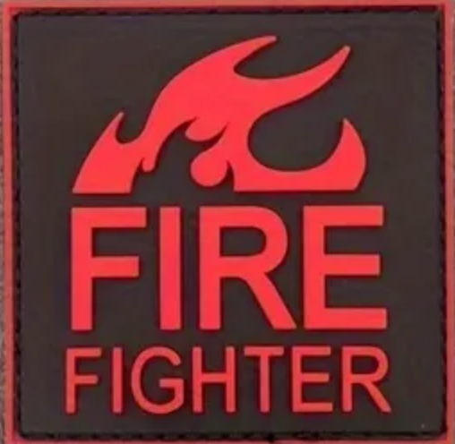 Fire fighter - PVC - Röd - Patch