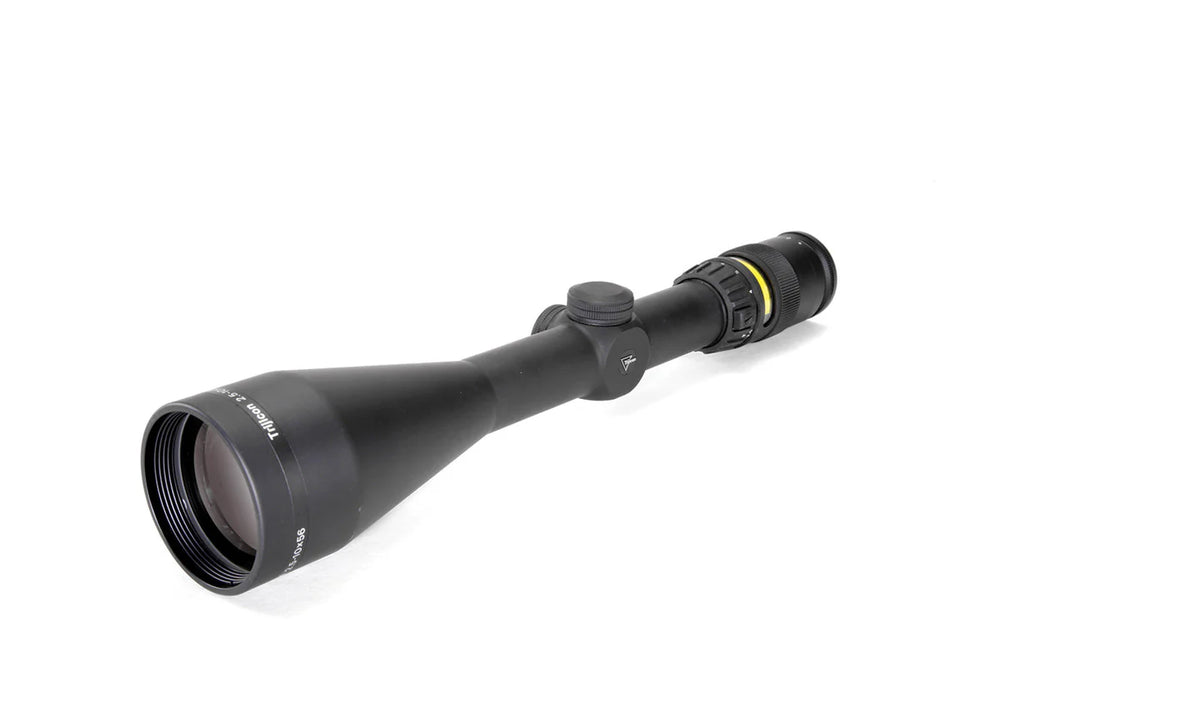 Trijicon - AccuPoint - 2.5-10x56 - Duplex Crosshair w/ Amber Dot - 30mm Tube, -Matte Black - Capped Adjusters