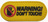 Warning Don't touch - PVC - Patch