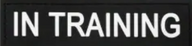 In training - Svart  - Patch