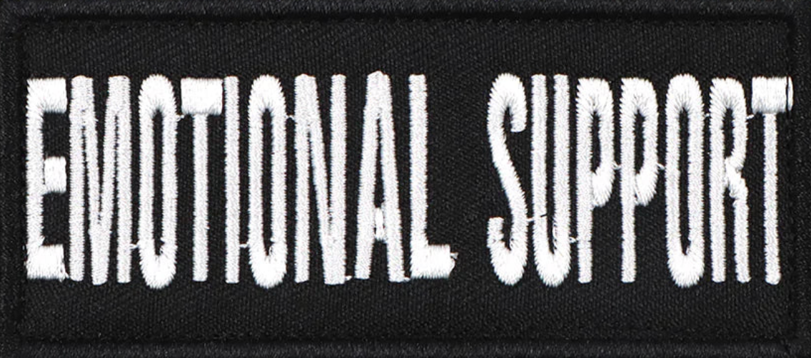 Emotional Support - Svart  - Patch