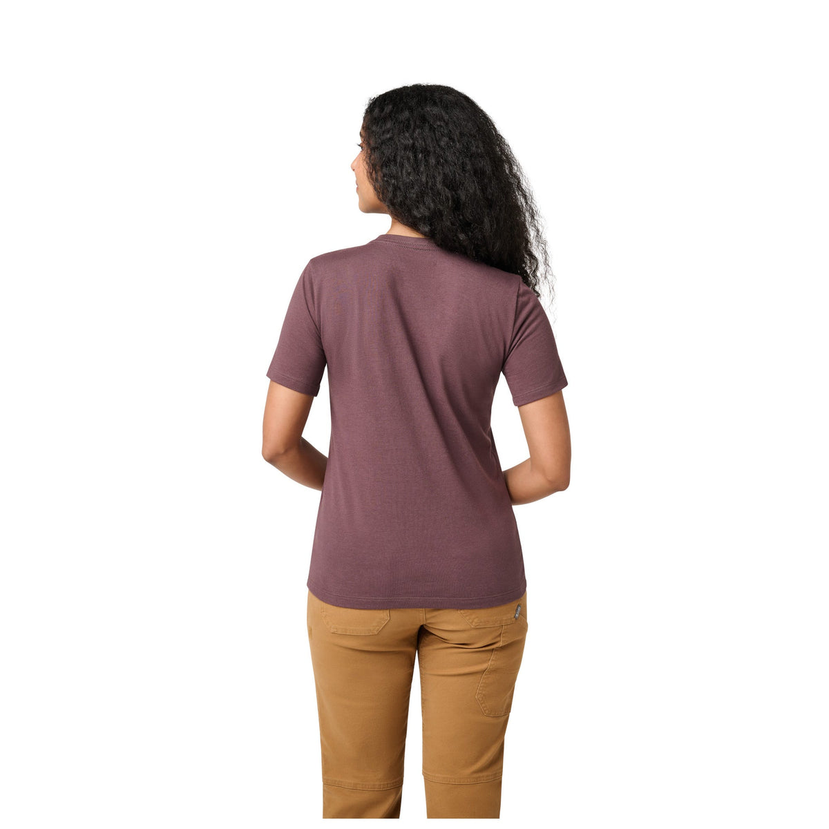 5.11 Women's Cattle Skull S/S Tee i Raisin, kortärmad dam-T-shirt med cattle skull-motiv