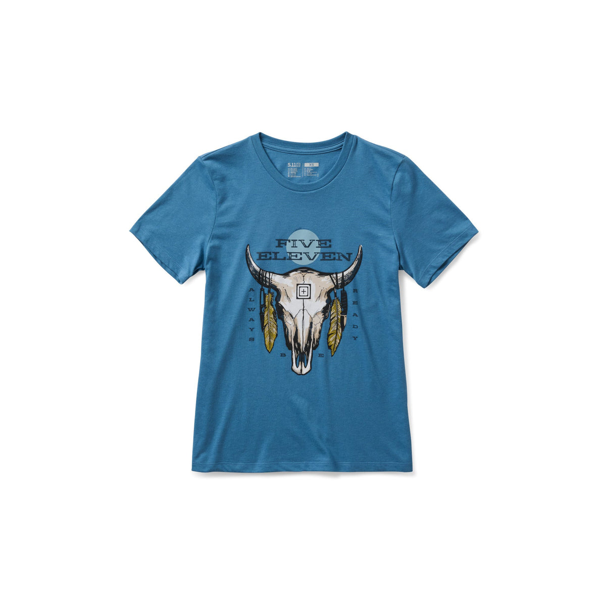 5.11 Women's Cattle Skull S/S Tee i Diplomat, kortärmad dam-T-shirt med cattle skull-motiv