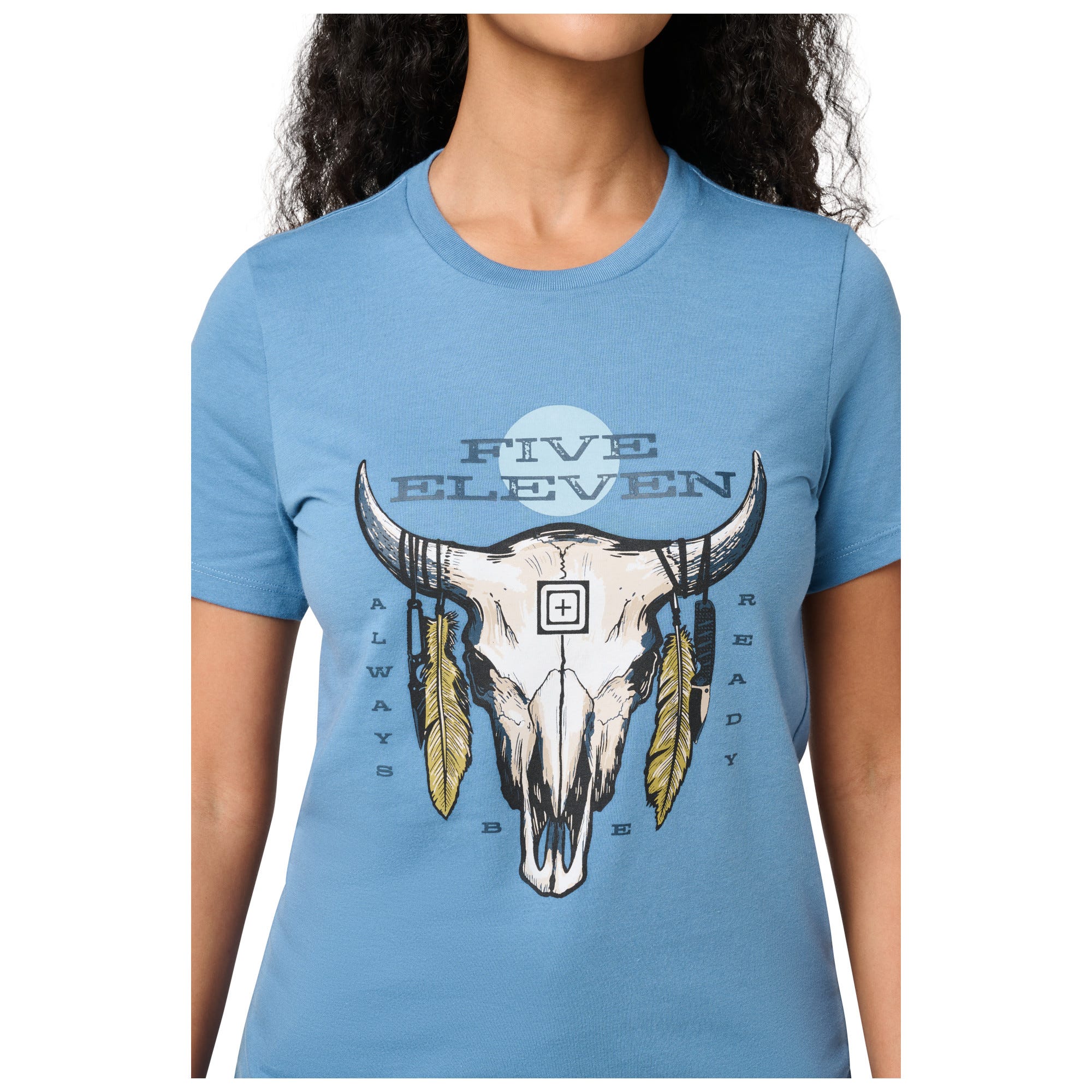5.11 Women's Cattle Skull S/S Tee i Diplomat, kortärmad dam-T-shirt med cattle skull-motiv