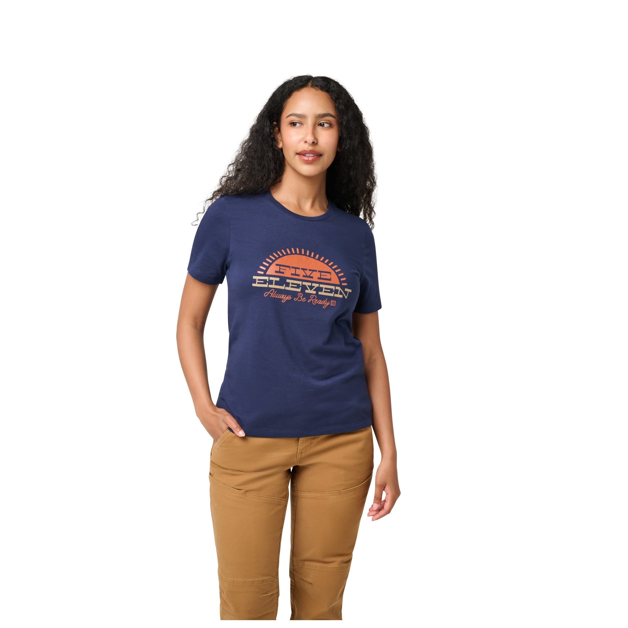 5.11 Women's Shooters Sunset kortärmad T-shirt i Pacific Navy