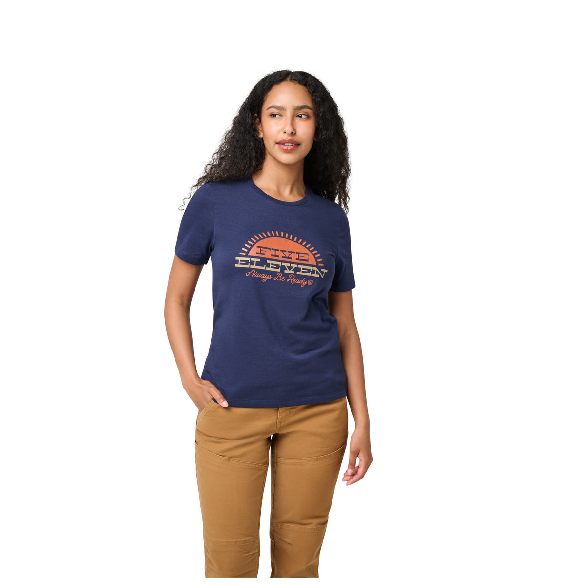 5.11 Women's Shooters Sunset kortärmad T-shirt i Pacific Navy