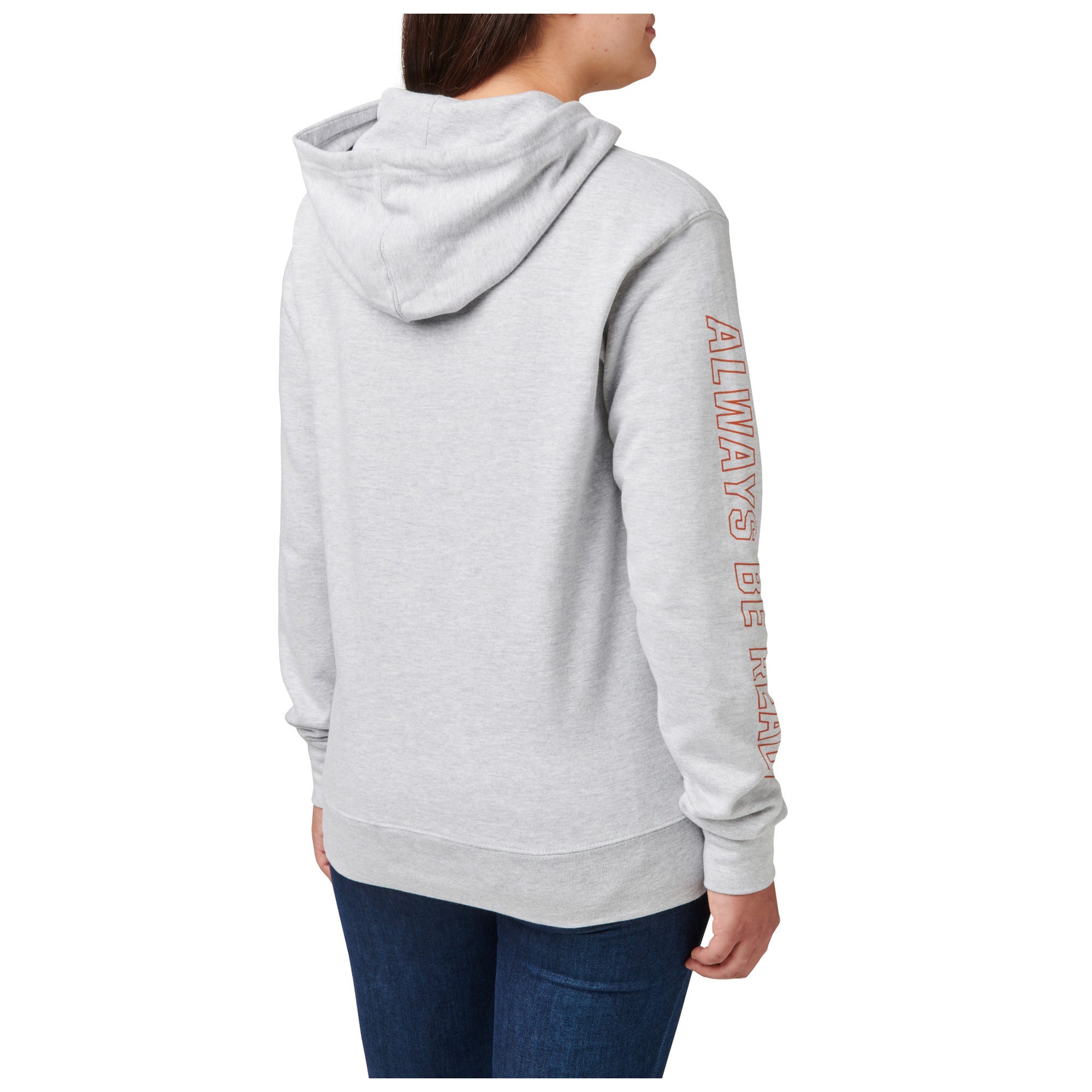 Women's 5.11 Logo Hoodie i Heather Gray med tydlig 5.11-branding