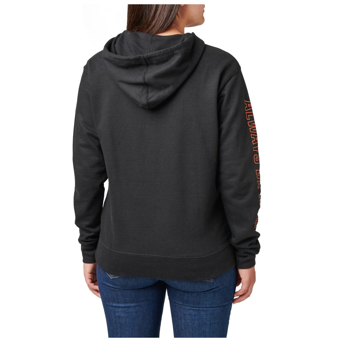 Women's 5.11 Logo Hoodie i Black med tydlig 5.11-branding