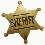 Sheriff star badge - Guld