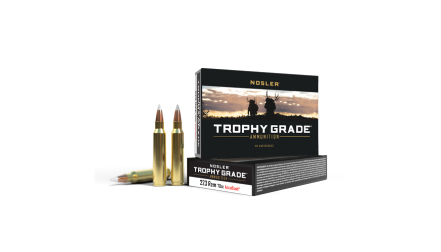 Nosler - Trophy Grade Ammunition - 223 Rem - 70g - AB SP - 20/ask