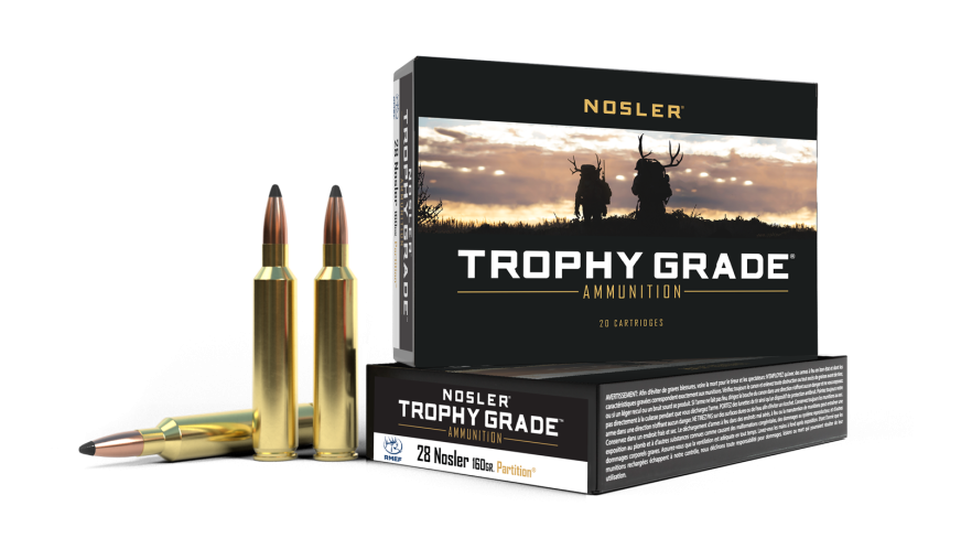 Nosler - Trophy Grade Ammunition - 28 Nosler - 160g - PT SP - 20/ask
