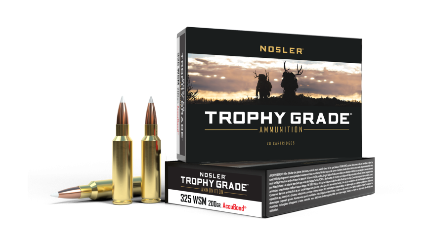 Nosler - Trophy Grade Ammunition - 325 WSM - 200g - AB SP - 20/ask