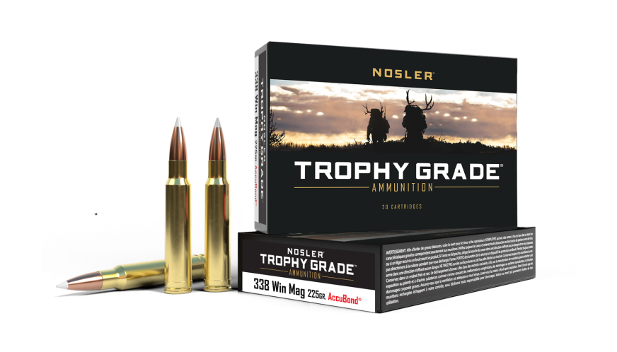 Nosler - Trophy Grade Ammunition - 338 Win Mag - 225g - AB SP - 20/ask