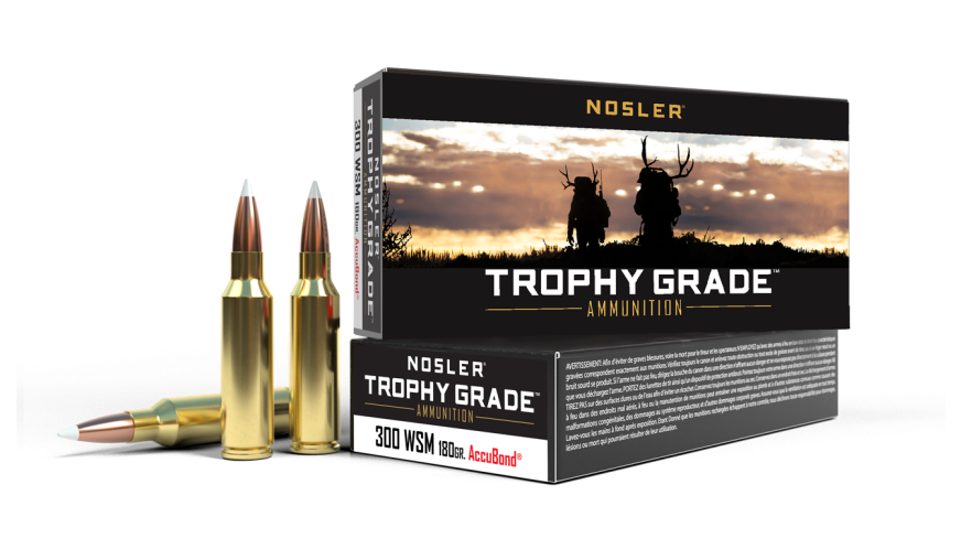 Nosler - Trophy Grade Ammunition - 300 WSM - 180g - AB SP - 20/ask