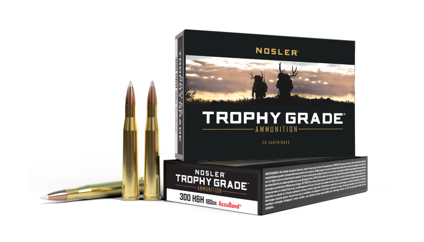 Nosler - Trophy Grade Ammunition - 300 H&H - 180g - AB SP - 20/ask