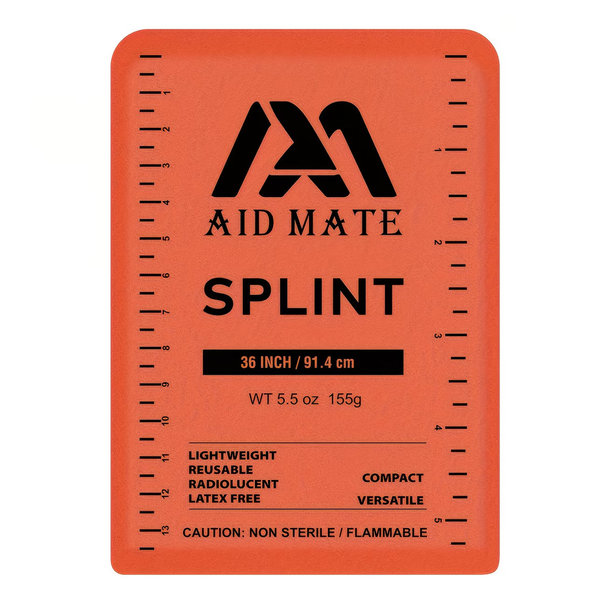 Aid Mate - 91,4cm - Lättviktsvikbar Skena - Orange