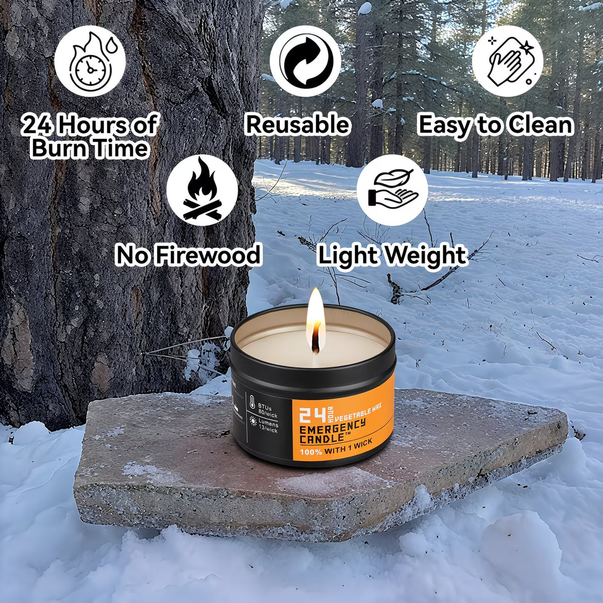 Emergency candle - 24 timmars nödljus