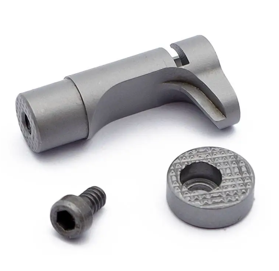 Eemann Tech - Magazine Catch with Extended Button for 1911 - Silver