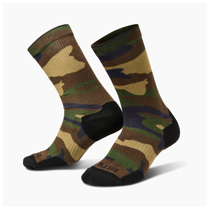 5.11 - Sock & Awe Crew - Woodland - Woodland Camo (938)