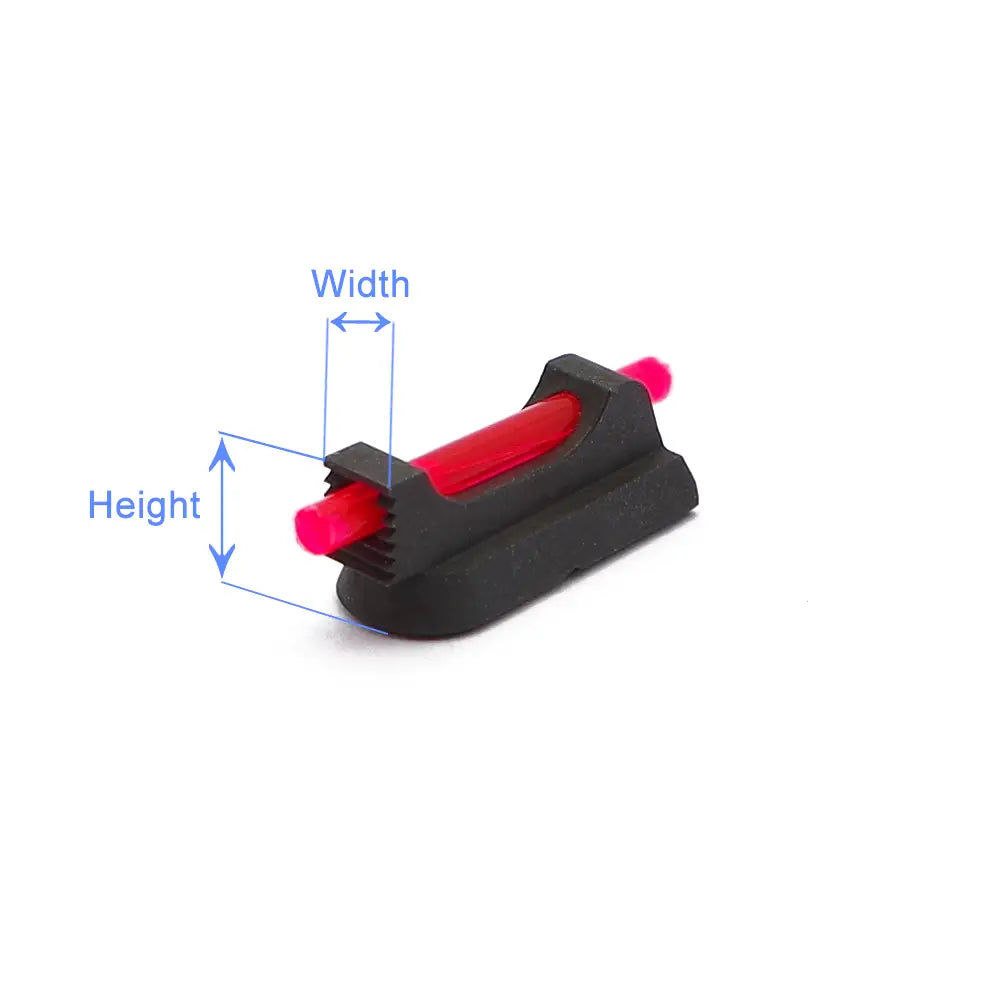Eemann Tech -  Front sight for CZ 75, CZ shadow 2, checkered with 1,5mm fiber optics rod