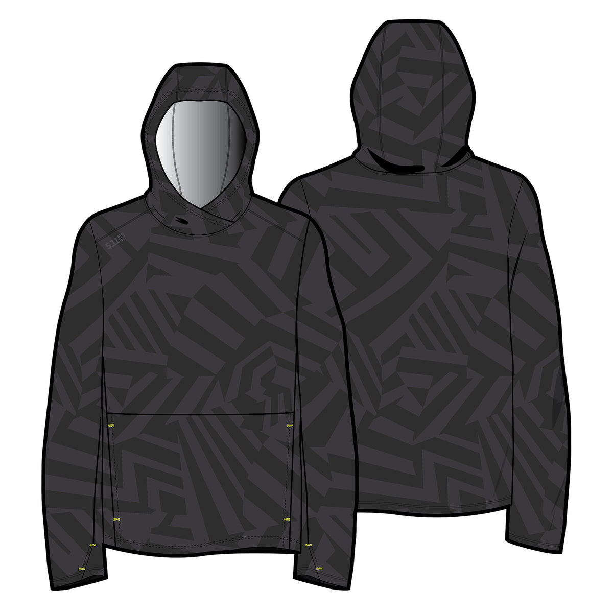 5.11 - PT-R Forged hoodie  - Black razzle 2 (1692)