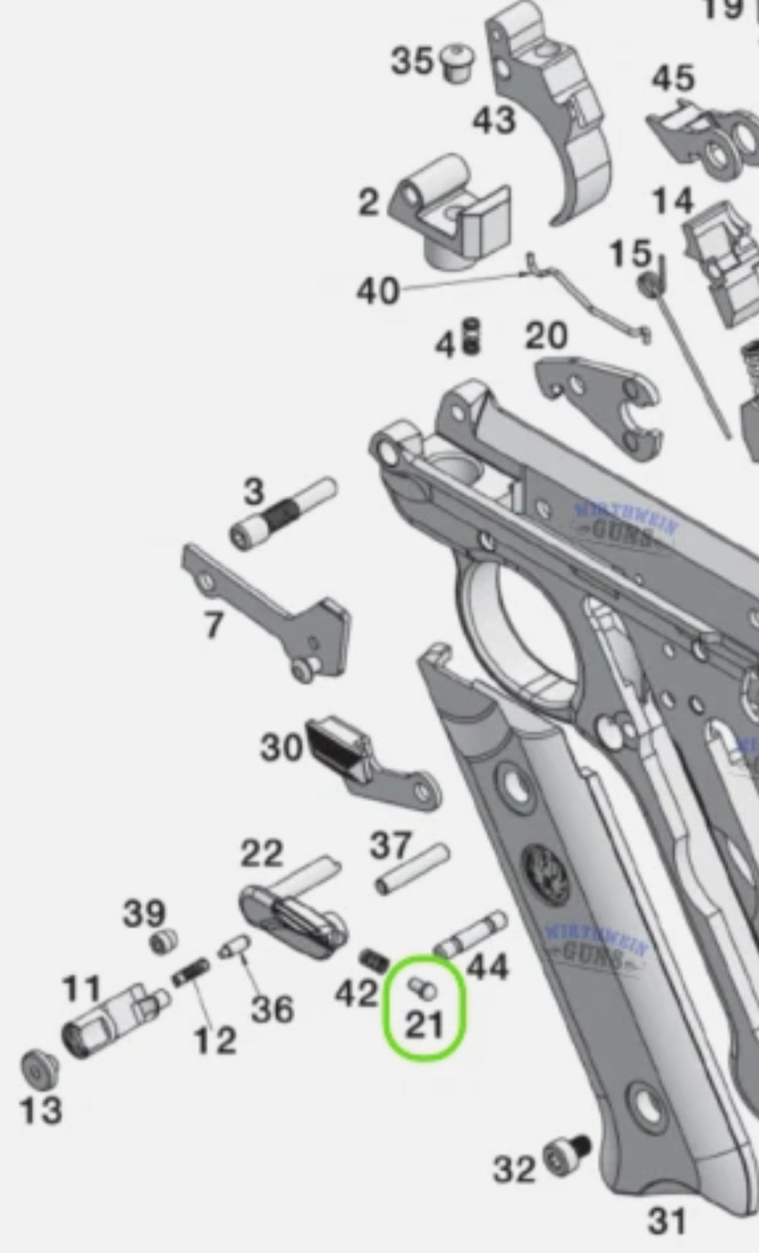 Ruger - Spring Plunger for Auto Safety - MKIV - #21