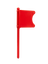 Megaline - Chamber Flag S - Kammarflagga - Säkerhetsflagga - Röd