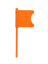 Megaline - Chamber Flag S - Kammarflagga - Säkerhetsflagga - Orange