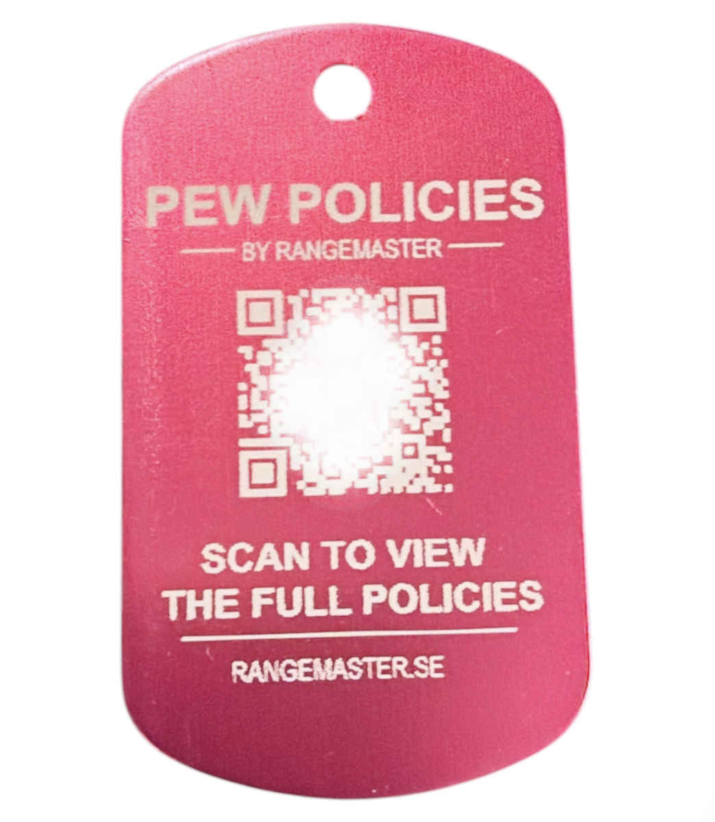 RangeMaster – PEW POLICIES Travel Tags (2-pack) - Rosa