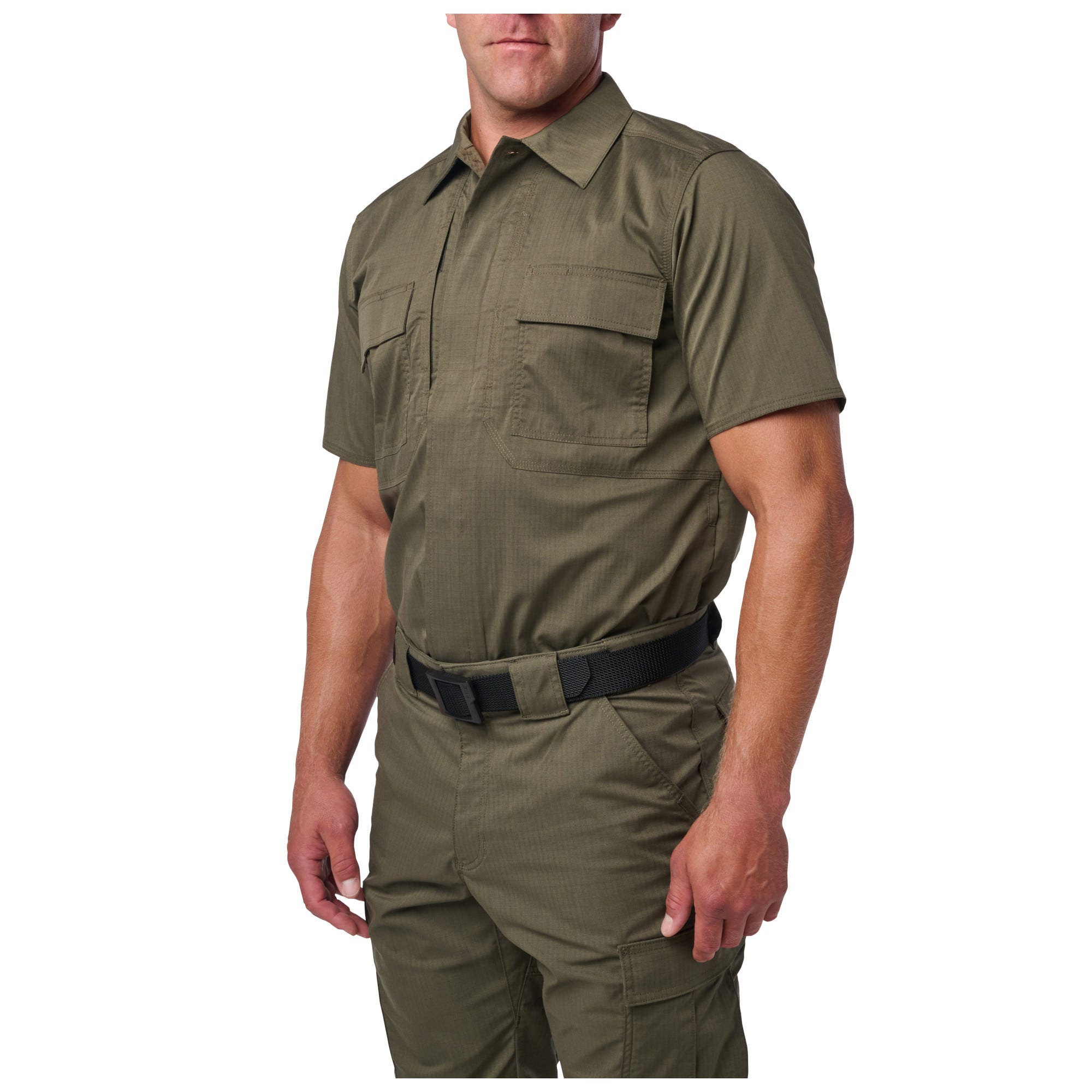 5.11 Flex-Tac TDU Ripstop Short Sleeve kortärmad skjorta i Ranger Green