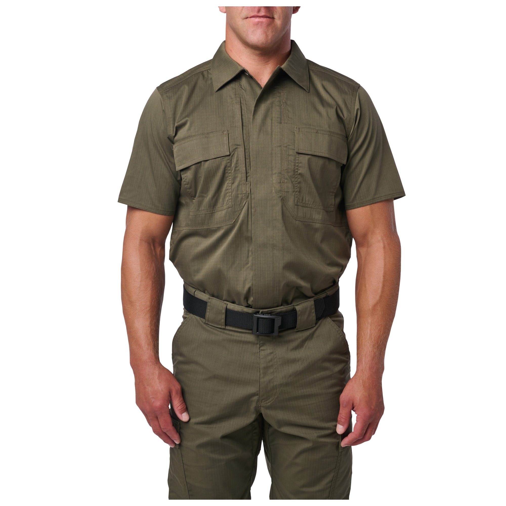 5.11 Flex-Tac TDU Ripstop Short Sleeve kortärmad skjorta i Ranger Green